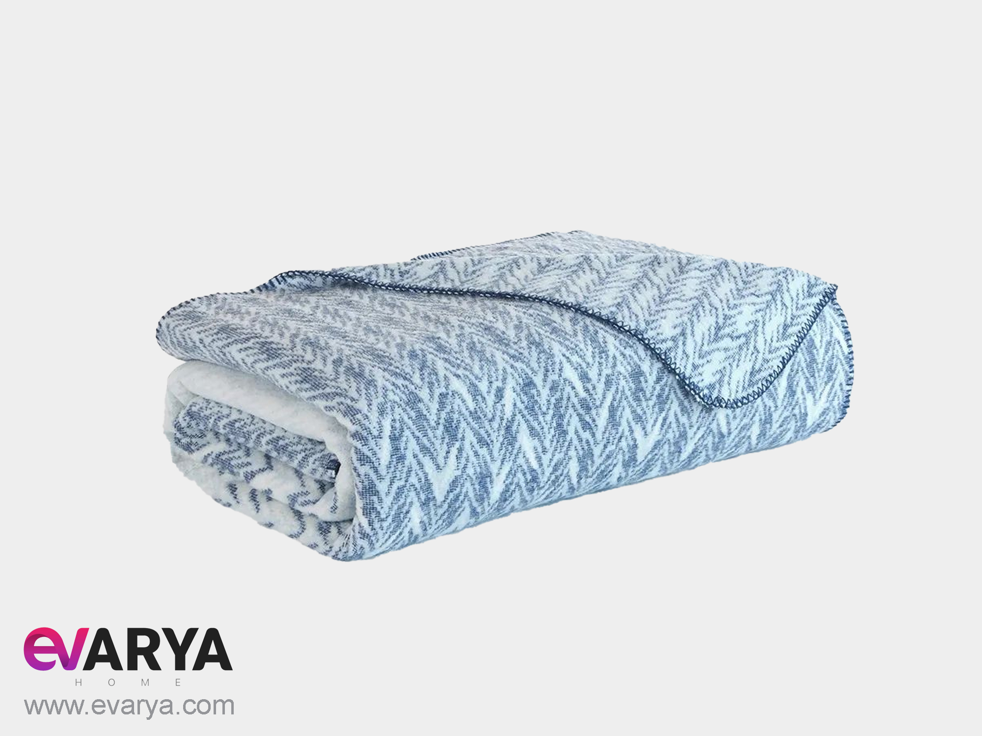 پتو پنبه ای دو نفره برند iyi geceler istanbul مدل selen رنگ آبی سایز 200x220