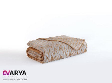 پتو پنبه ای دو نفره برند iyi geceler istanbul مدل selen رنگ آجری سایز 200x220