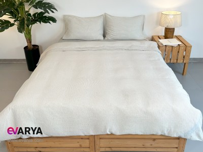 ست ملحفه کامل لینن مدل Simon برند Berolige دو نفره چهار تکه سایز 200×160